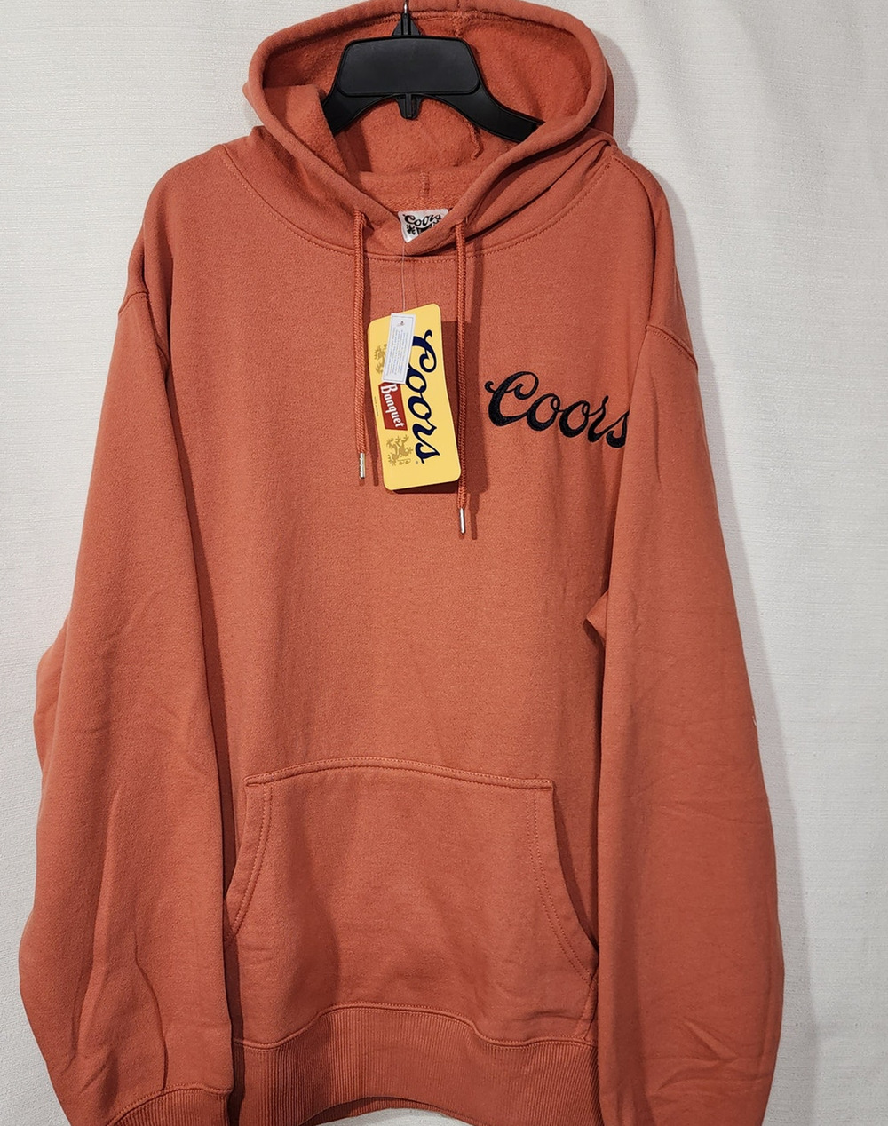 Coors golden Beer orange hoodie men's size large